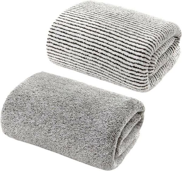 Superior Travel Bath Towels for Bathrooms: Coral Fleece 70x140CM Microfiber Soft Absorbent Bath Towels that Dry Fast - Image 7