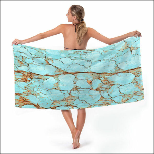 Brand-new, rectangular, kids' poncho beach bath towel  - Image 5