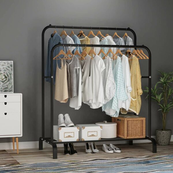 Clothes Rail Wall Mounted Industrial Pipe Clothing Rack Iron Clothes Bar Closet Organizing Garment Rack Clothing - Image 2