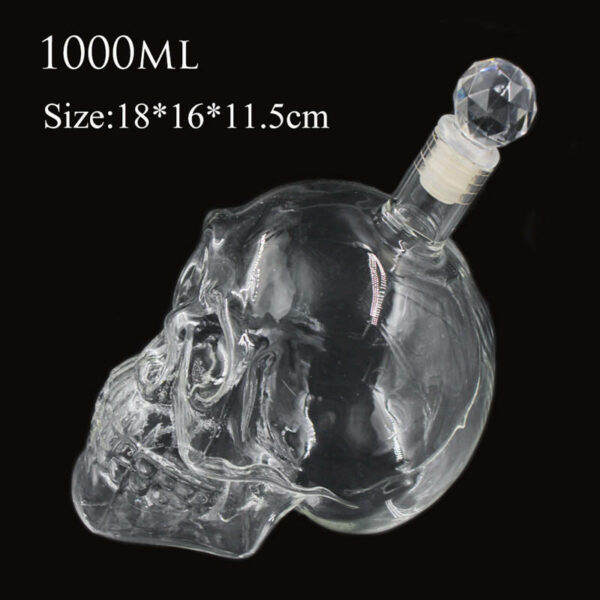 Glass Skull Party Glass with a Creative Decanter Clear Champagne Coffee, Beer, and Cocktail Drink in a wine bottle Set of wine - Image 5